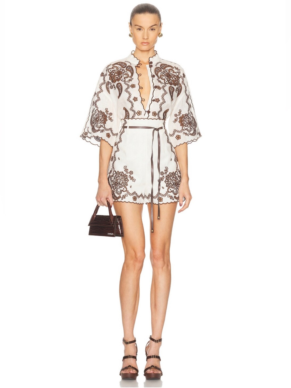 ZIMMERMANN Ascension embroidered short